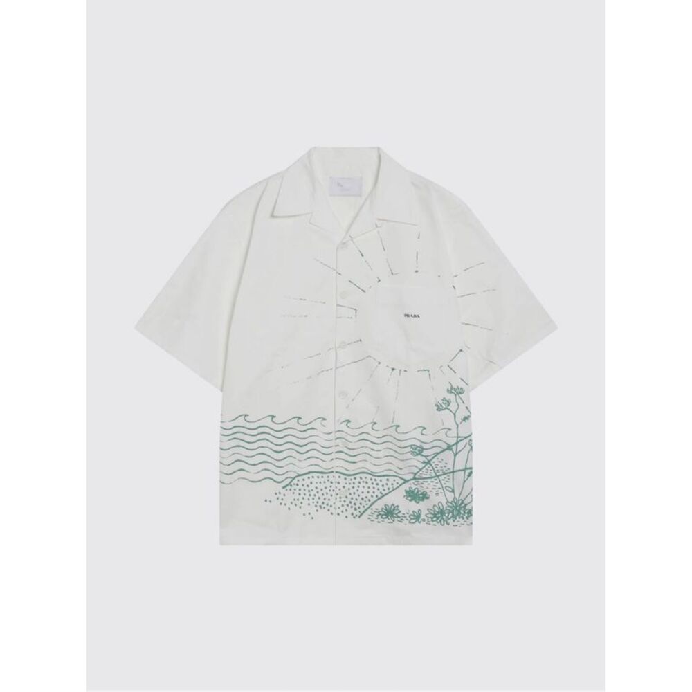 Prada Men Prada Printed Cotton Shirt